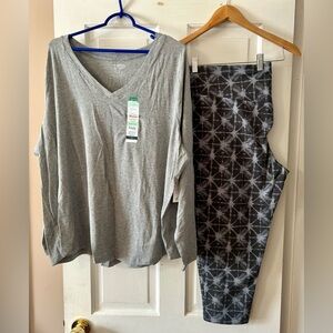 Women’s Terra & Sky Capris Leggings w/ Shirt 3x